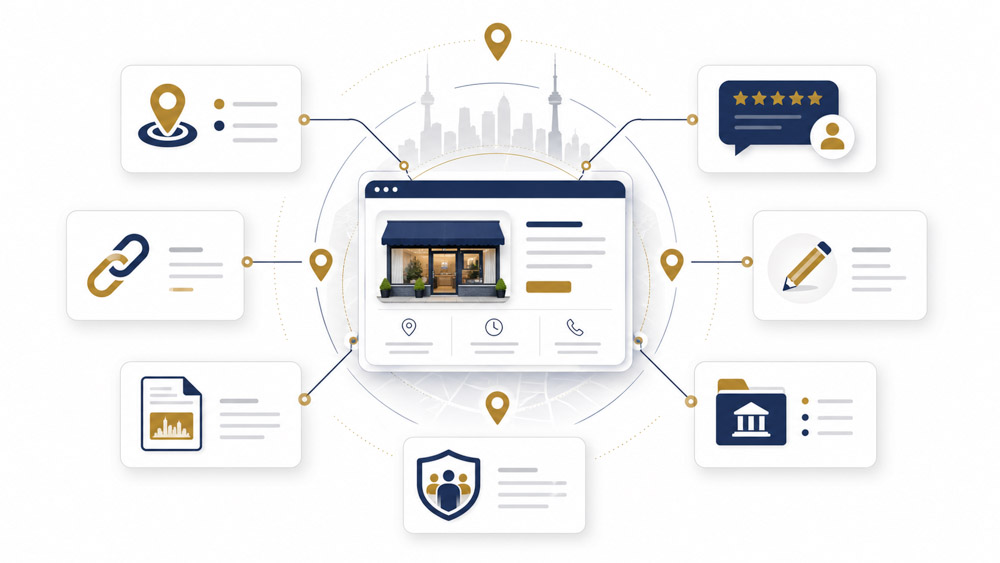 Digital marketing strategy for a business with online presence and customer engagement.